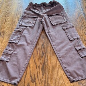 Brown Utility Cargo Pants Low Rise Straight Leg Streetwear Pants XS/S